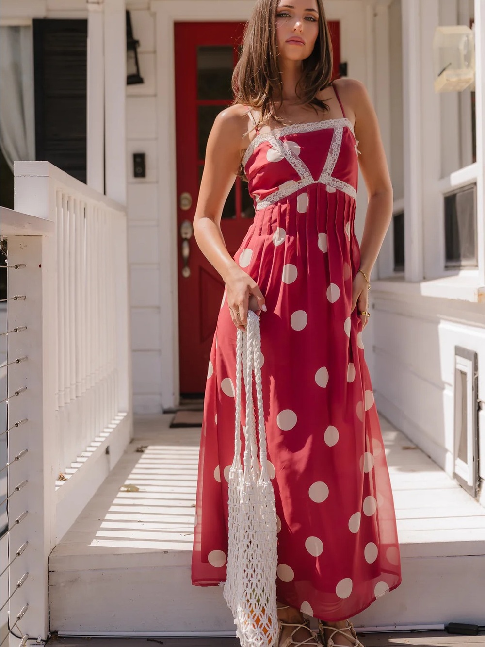 Taya Polka Dot Midi Dress